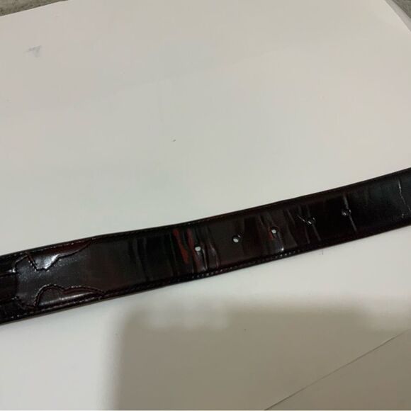 Lucchese Classics Belt, Style# B1422 Size 44 Burgundy - Picture 6 of 16